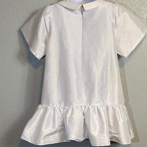 Kika Vargas White Ruffled Short Sleeve Babydoll Dress - Picture 3 of 11